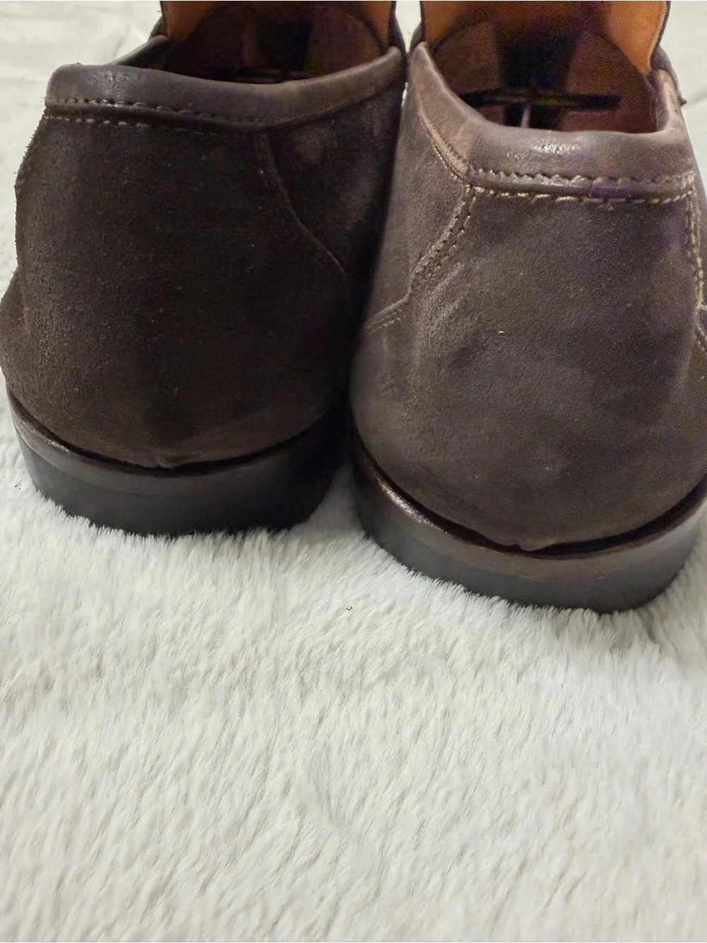 MINT! $950 Salvatore Ferragamo Dark Brown Suede Gancini Buckle Bit Loafers 11 D